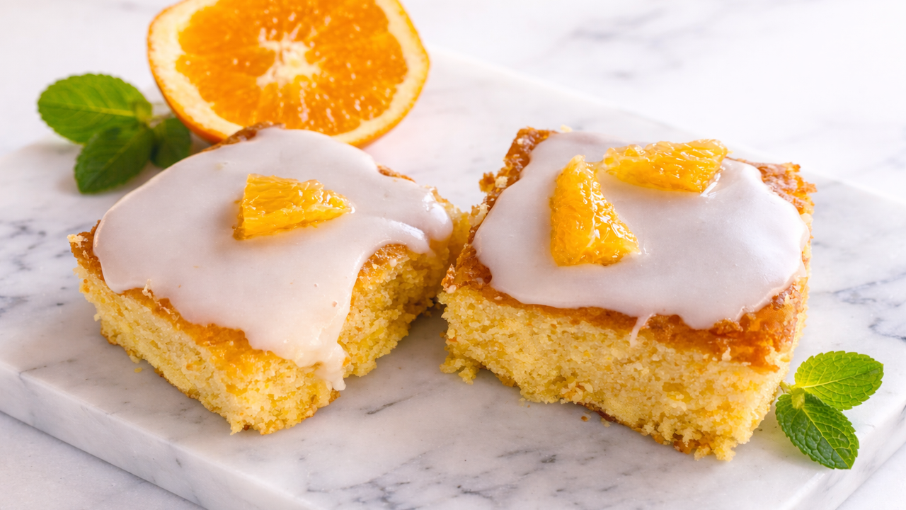 Saftig appelsinkake på marmorbord.png